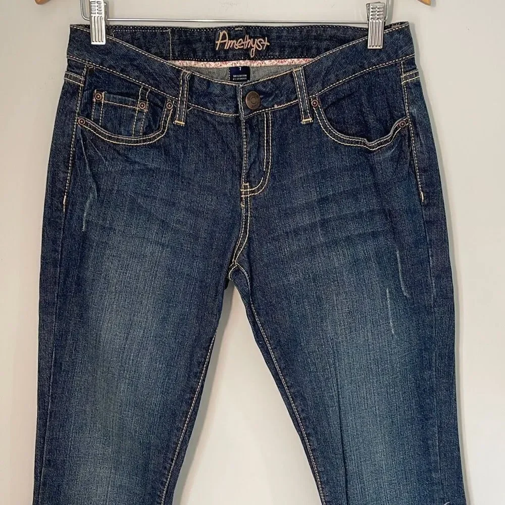 Amethyst Women's Skinny Jeans Denim Mid‎ Rise Slim Fit Stretch Blue Size 7